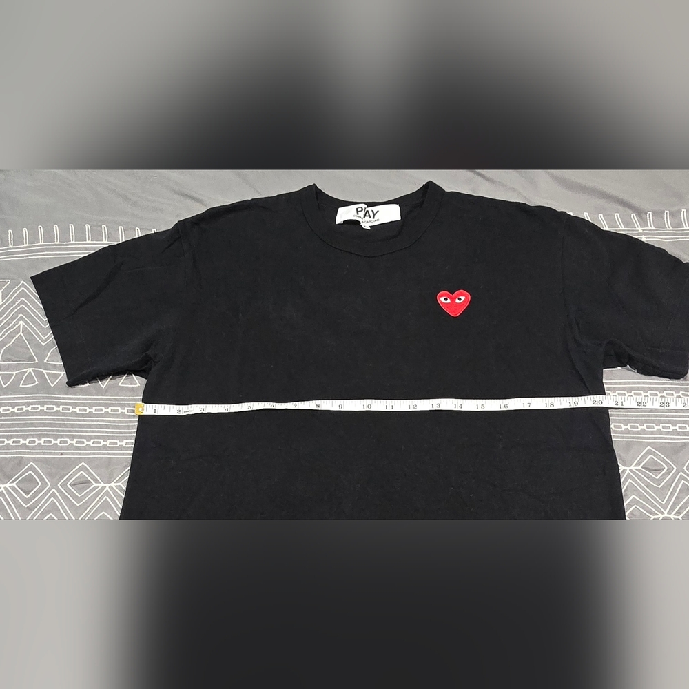 SOLD!!!! PLAY Comme Des Garcons Red Heart Tshirt In Black Size XL - Picture 5 of 8